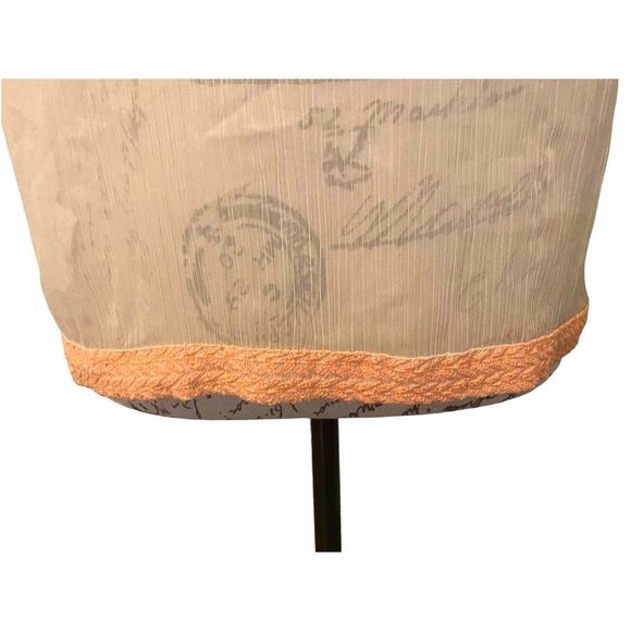 Peach Blouse with Delicate Coral inlaid stitching - Picture 7 of 16